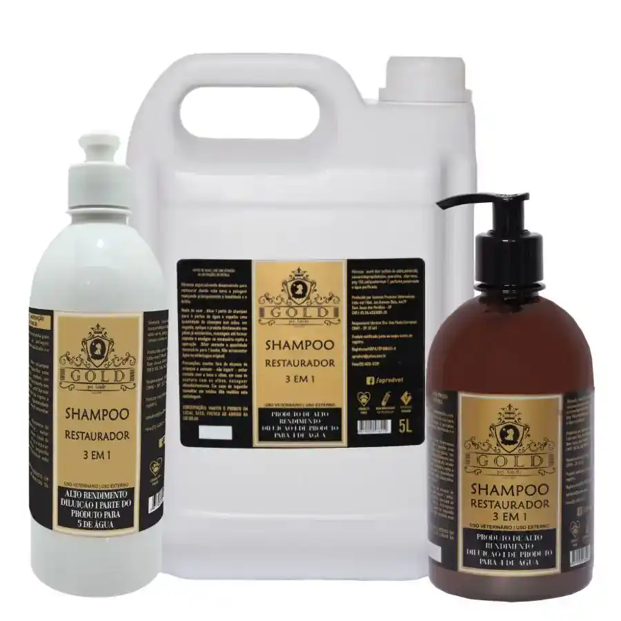 Shampoo Restaurador 3 em 1 GOLD